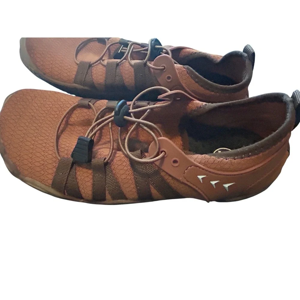 HF Barefoot Minimalist Trail Running Shoes Brown Tan Wide Toe Box Mens Womens - Picture 4 of 9